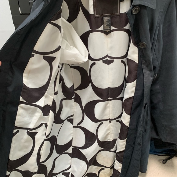 Coach Gray Trench Coat with Tailored Fit - Picture 4 of 11